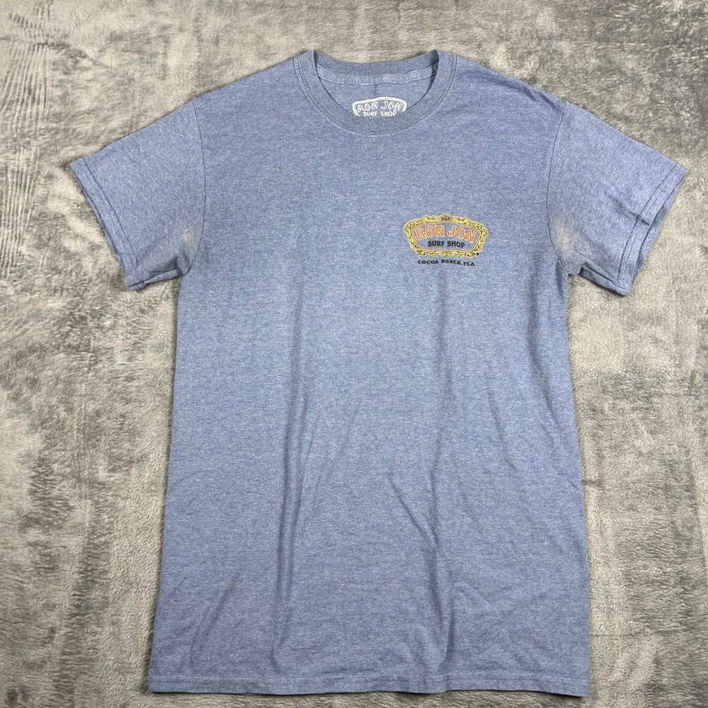 Vintage Ron Jon Surf Shop T Shirt Mens Small Blue Living Life One Wave At A Time